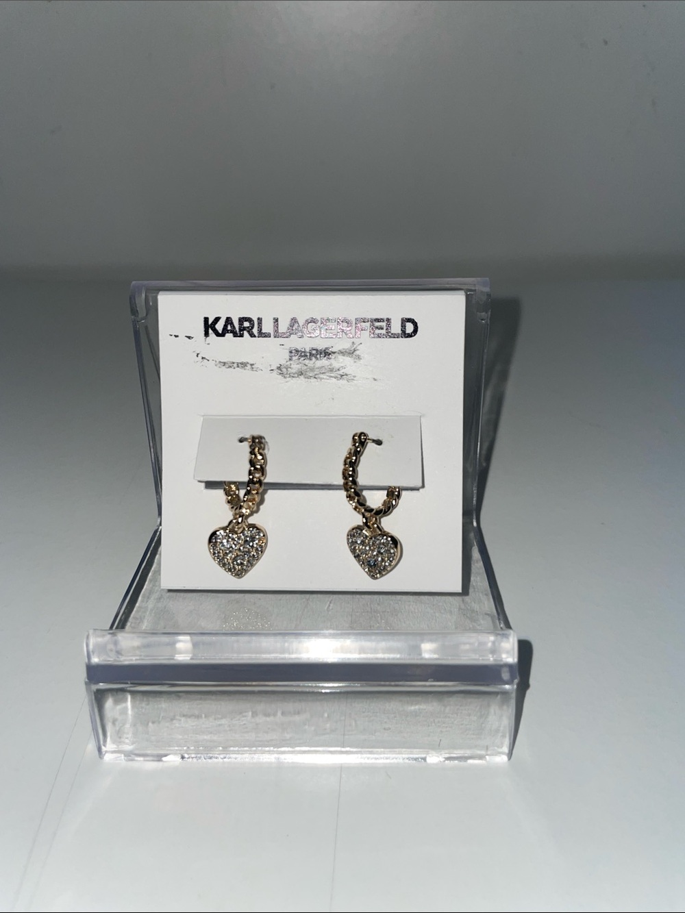 NWT Karl Lagerfeld Heart Earrings